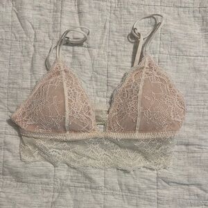 Abercrombie & Fitch Blush Lace Bralette Intimates
